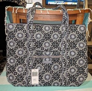 Vera Bradley Iconic Tote in Charcoal Medallion